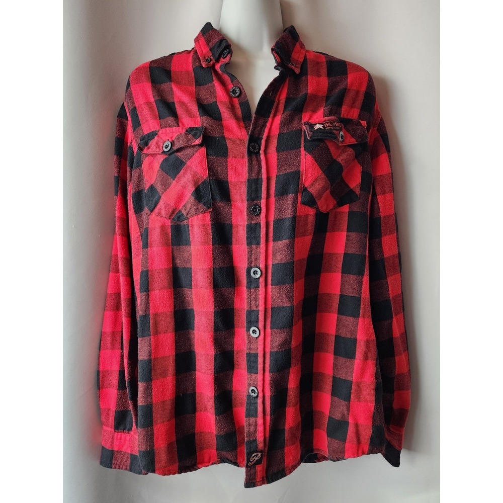 Rare Vtg Pike Ale Seattle Flannel Shirt Grunge 90s Skater Hipster Y2K‎ Nirvana